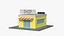 Low Poly Retail Store Building Yellow 3D model