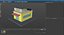 Low Poly Retail Store Building Yellow 3D model