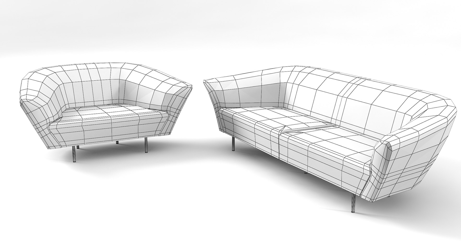 3d Arper Loop Modern Sofa