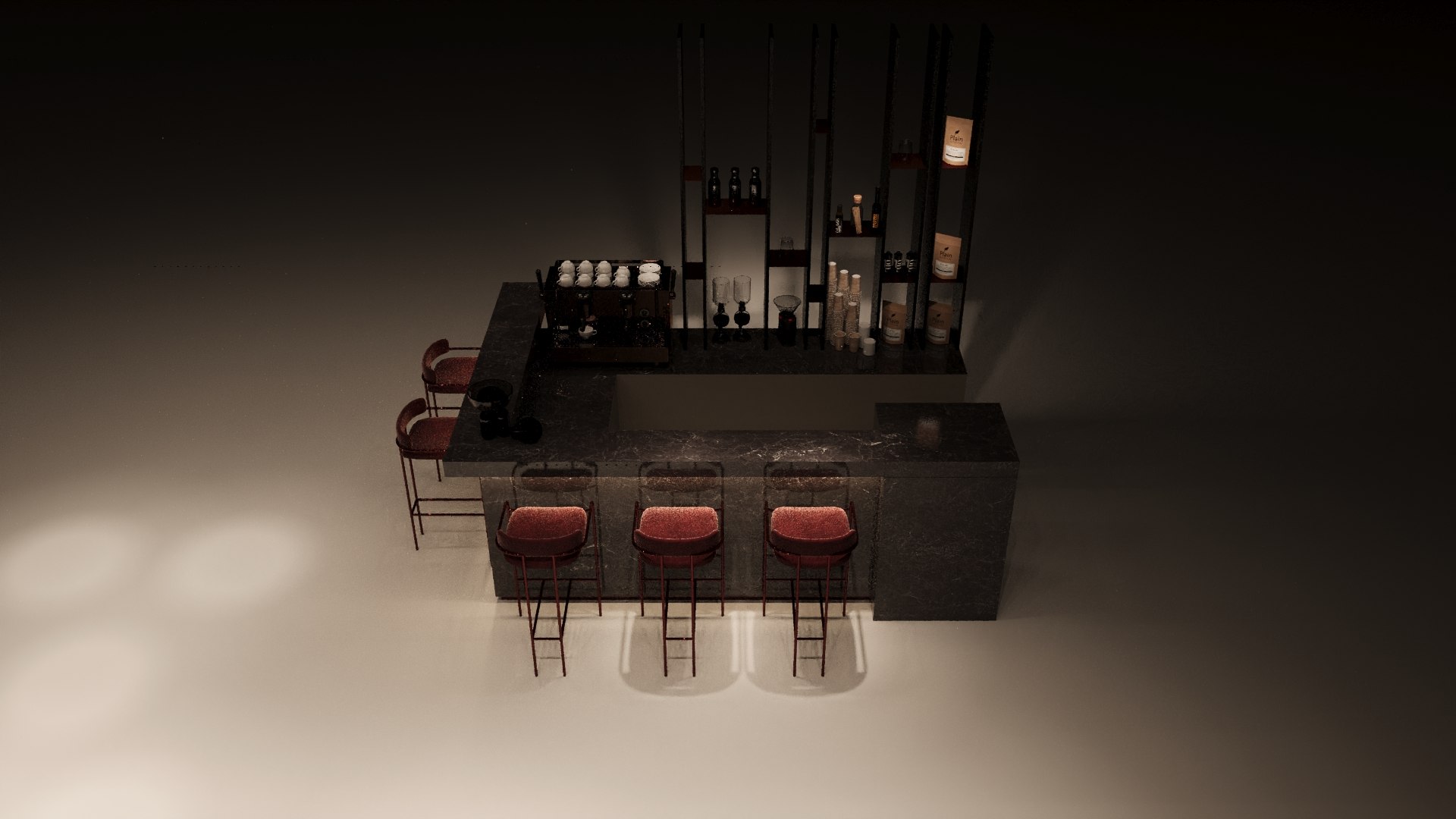 Club House Counter Model - TurboSquid 2160894
