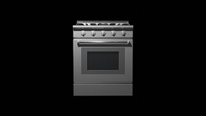 Gas Stove Thor Kitchen HRG3080U 3D