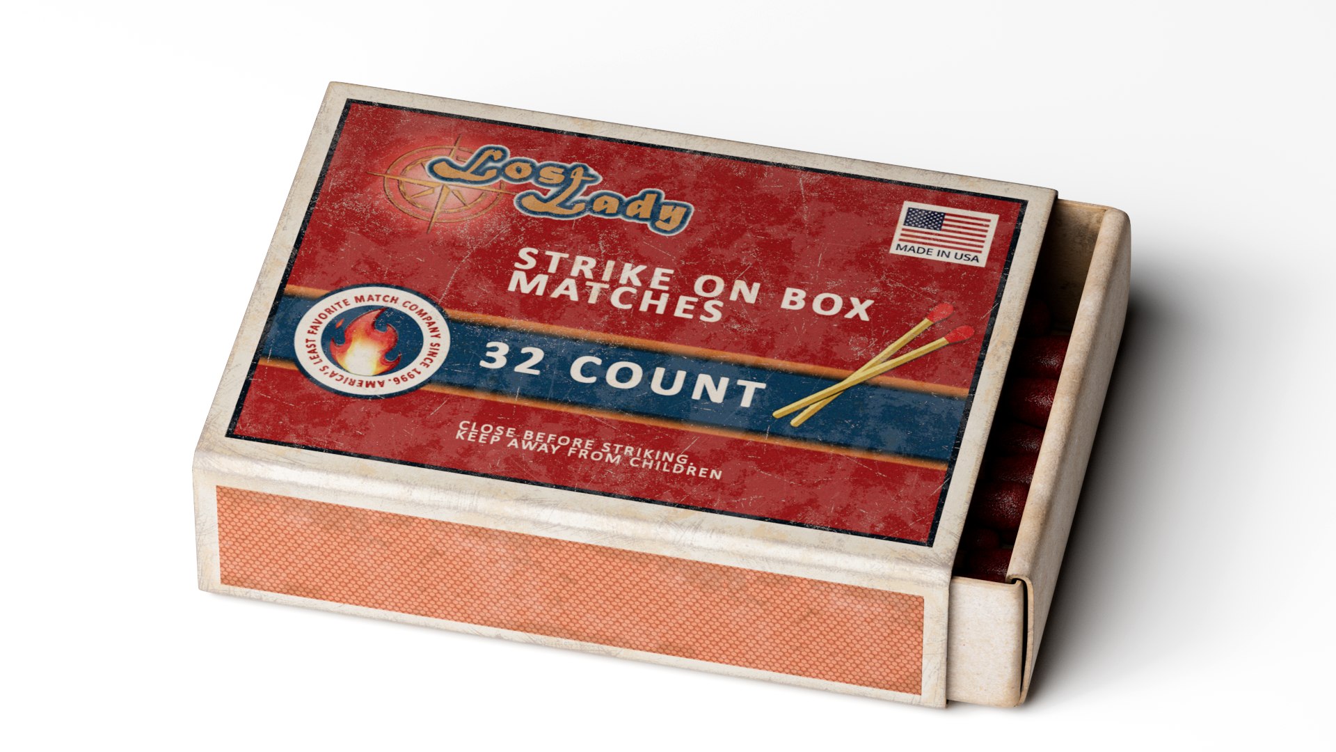 3D Box Of Matches Model - TurboSquid 2052147