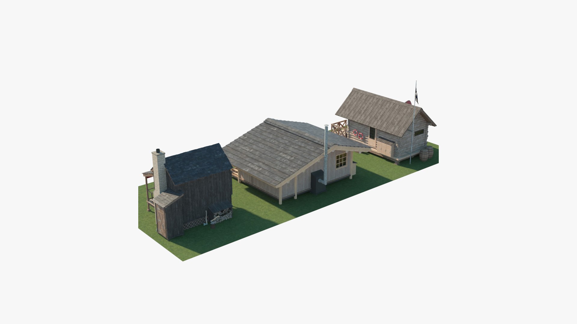 3D Log Cabin - TurboSquid 2071944