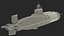 Akula Project 941 Typhoon Class Ballistic Missile Submarine Rigged for Cinema 4D model