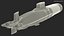 Akula Project 941 Typhoon Class Ballistic Missile Submarine Rigged for Cinema 4D model