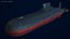 Akula Project 941 Typhoon Class Ballistic Missile Submarine Rigged for Cinema 4D model