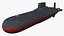 Akula Project 941 Typhoon Class Ballistic Missile Submarine Rigged for Cinema 4D model