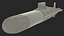 Akula Project 941 Typhoon Class Ballistic Missile Submarine Rigged for Cinema 4D model