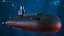 Akula Project 941 Typhoon Class Ballistic Missile Submarine Rigged for Cinema 4D model