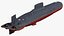 Akula Project 941 Typhoon Class Ballistic Missile Submarine Rigged for Cinema 4D model