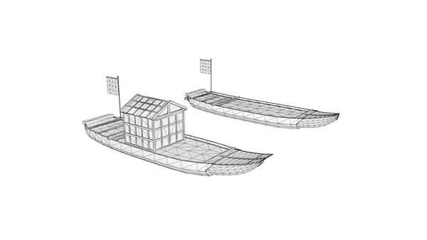 modelo 3d Ferry medieval japonés - TurboSquid 2154403