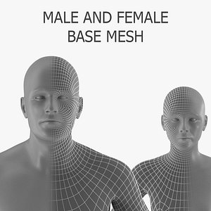 3D Male and Female Base Mesh