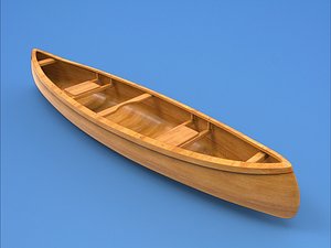 boat canoe watercraft 3D model