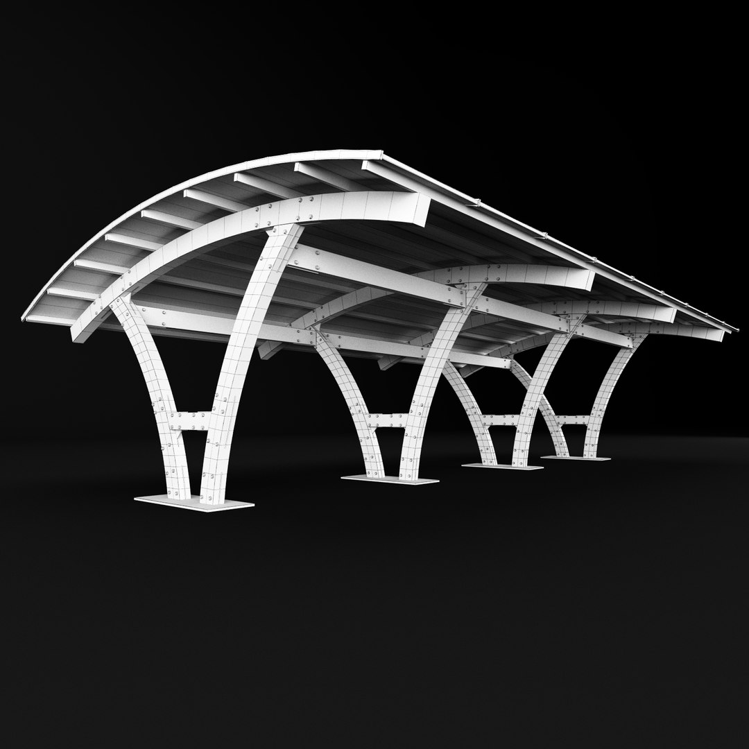 Carport car model - TurboSquid 1472937