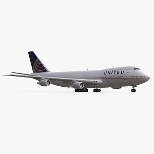 3d model boeing 747 200b united
