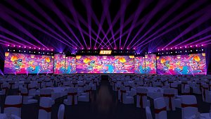 Conference stage 3D model