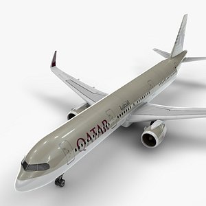 3D a321 neo qatar airways model