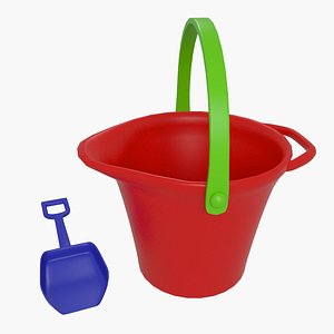 3d model toys bucket shovel