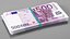 3D 500 euro banknotes bills model