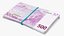 3D 500 euro banknotes bills model