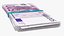 3D 500 euro banknotes bills model
