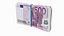 3D 500 euro banknotes bills model