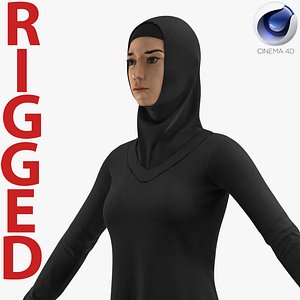 3D arab young women rigged