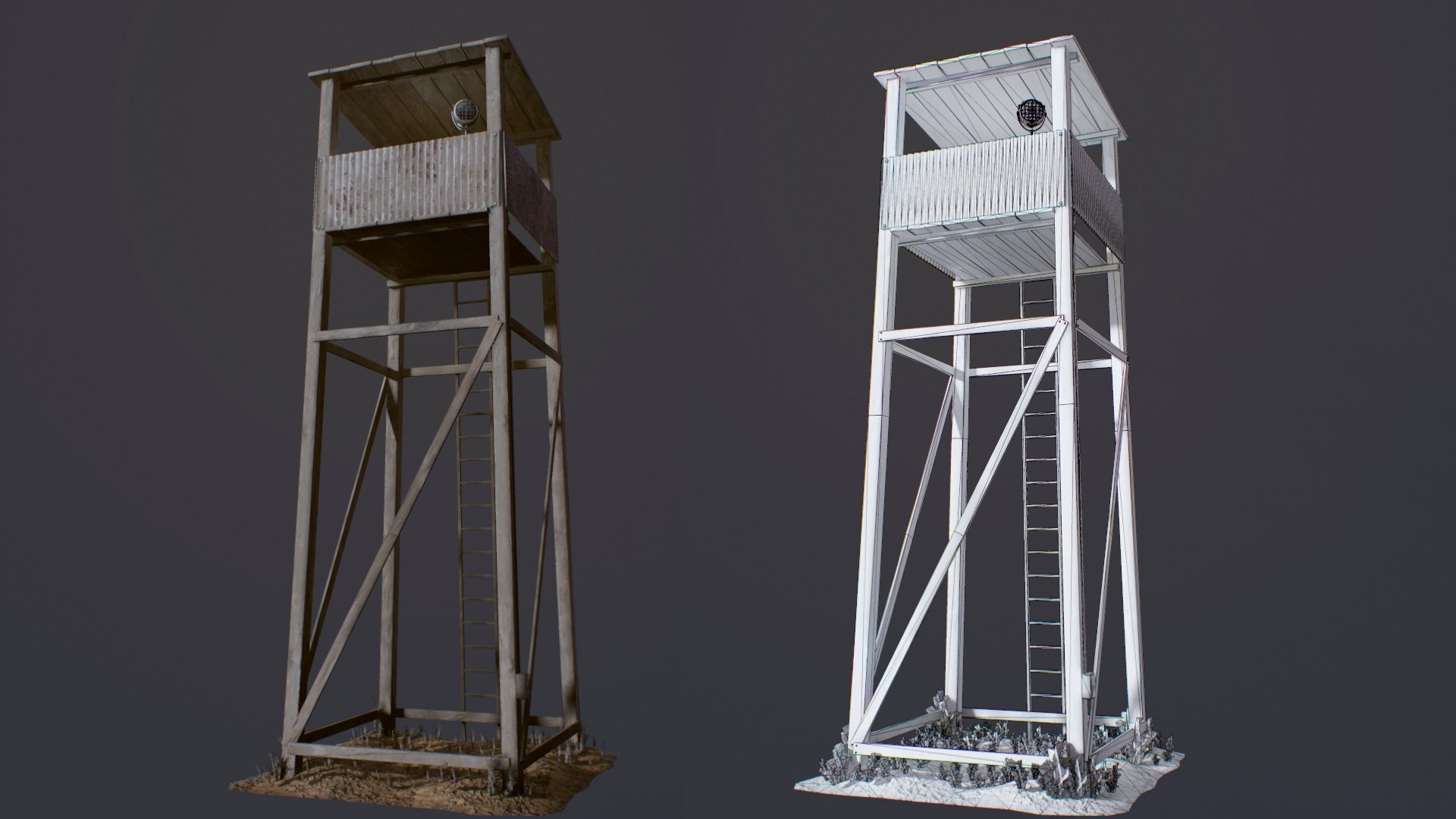 3D guard tower model - TurboSquid 1523316