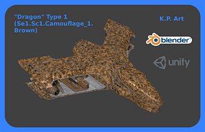 Spaceship Dragon Type 1 Se1 Sc1 Camouflage1 Brown