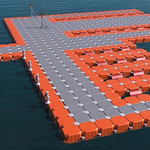 3D Modular Floating Pontoon Cubes