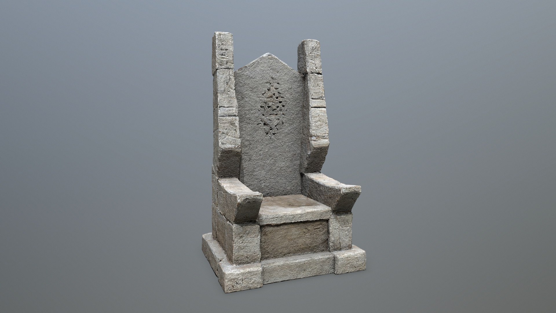 Stone Throne Model - TurboSquid 2273360