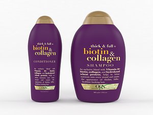 ogx biotin collagen shampoo 3D model