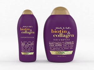 OGX Thick and Full Biotin and Collagen Shampoo and Conditioner