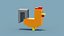 Voxel Cockerel Chicken