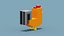 Voxel Cockerel Chicken