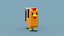 Voxel Cockerel Chicken