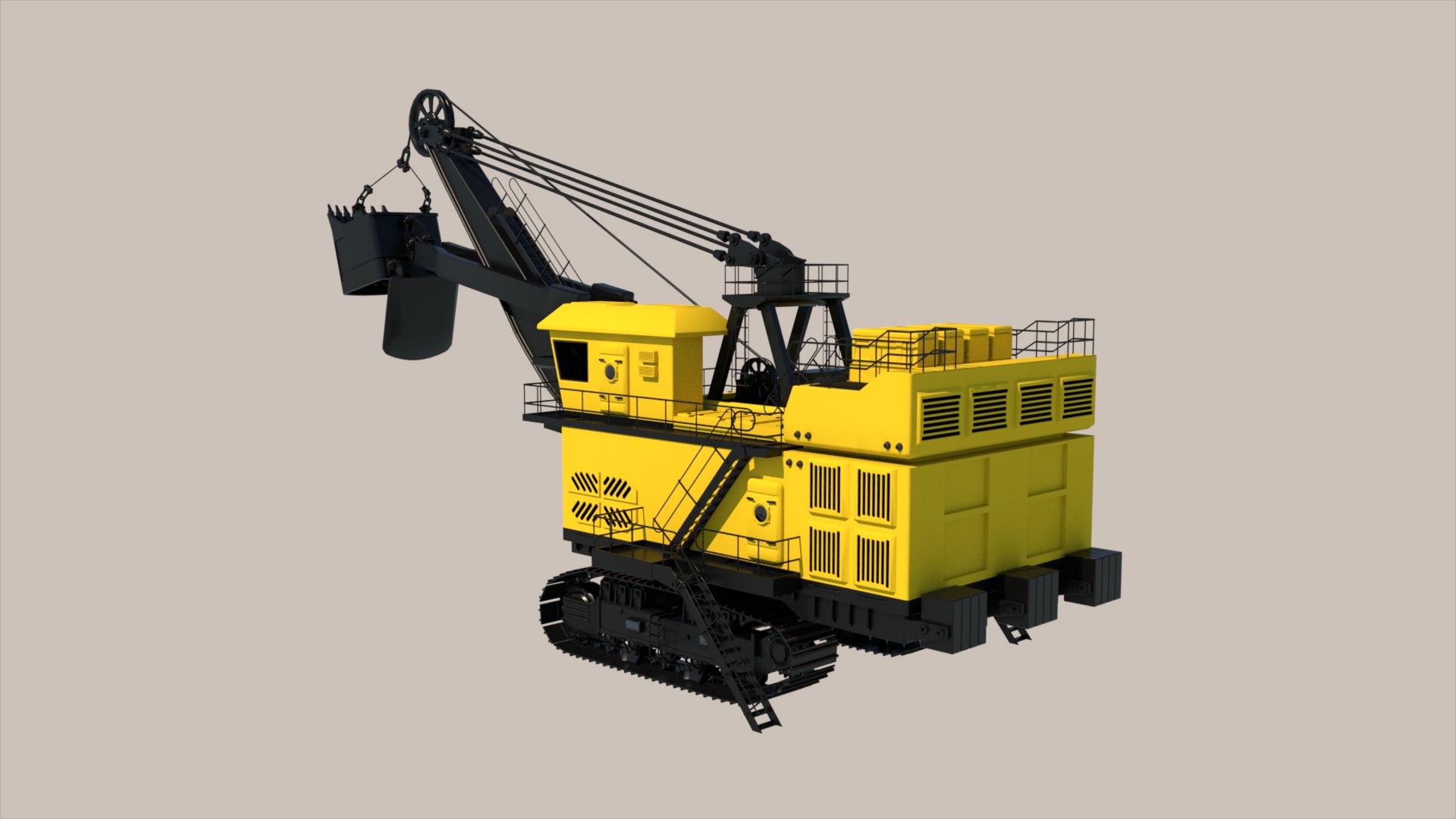 3D Rope Shovel - TurboSquid 1946629