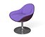 Chaise design en tissu