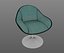 Chaise design en tissu