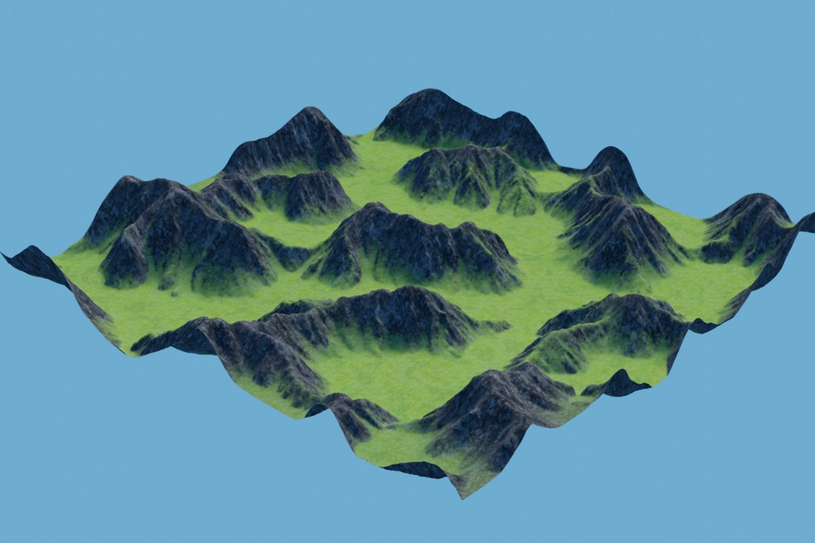 3D Landscape Mountain Valley Terrain Model - TurboSquid 1635832