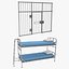 Gefängnisgitter und Bett