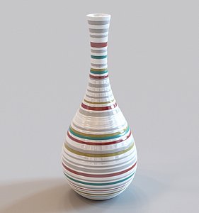 vase colourful stripes 3d max