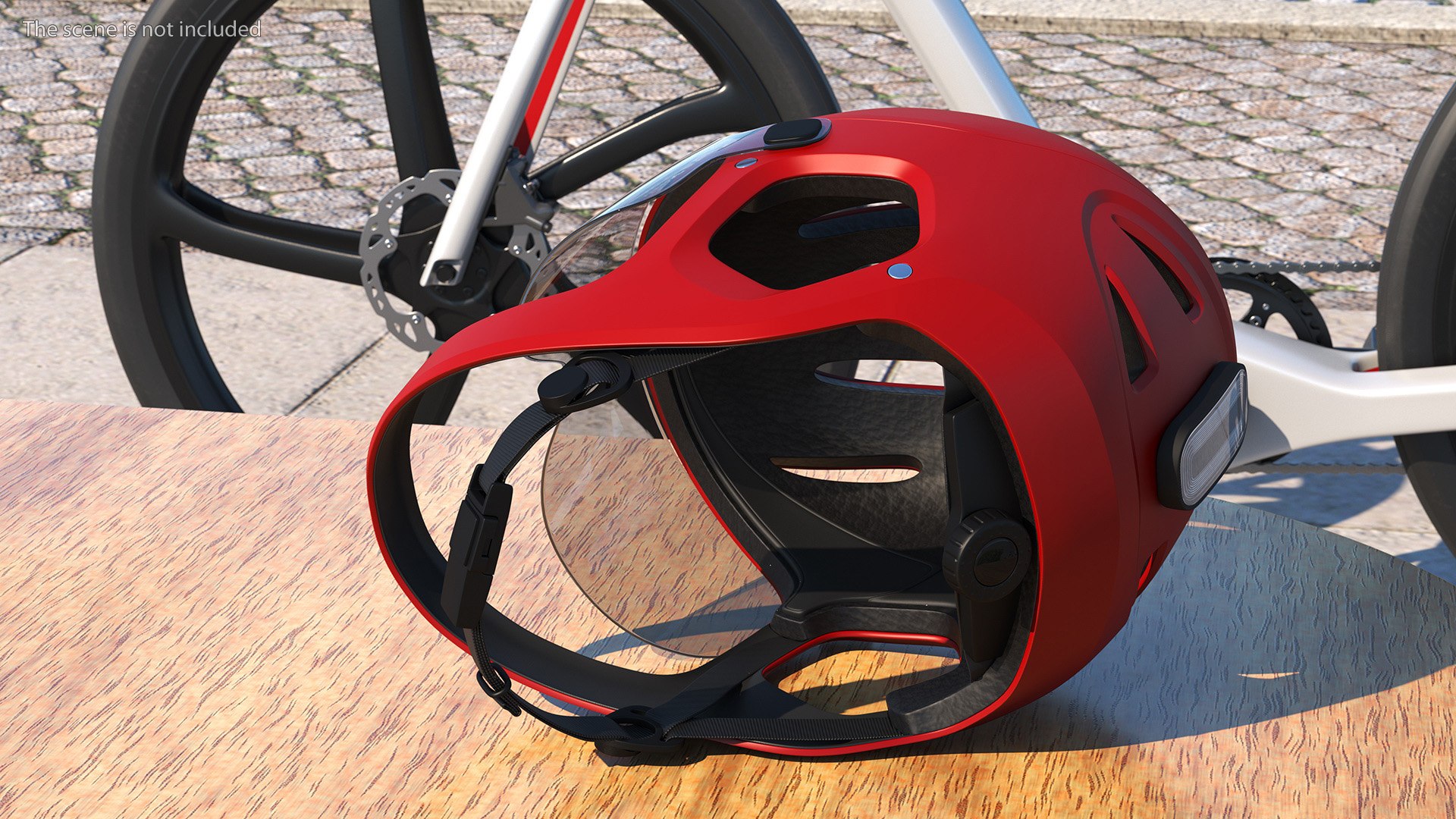 FullFace EBike Helmet Red 3D model TurboSquid 2144496