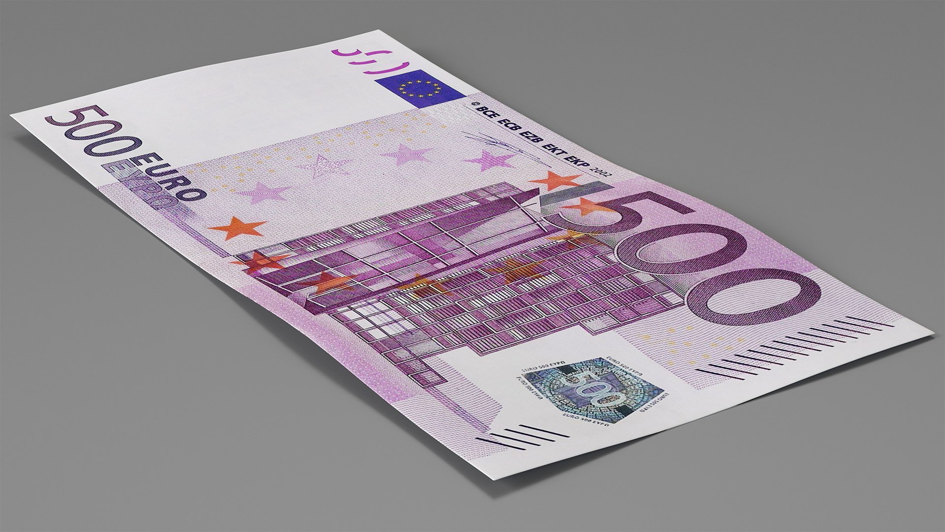 500 Euro Banknote 3D model preview