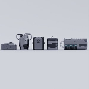 3D model Sci Fi Crate Asset Pack Collection