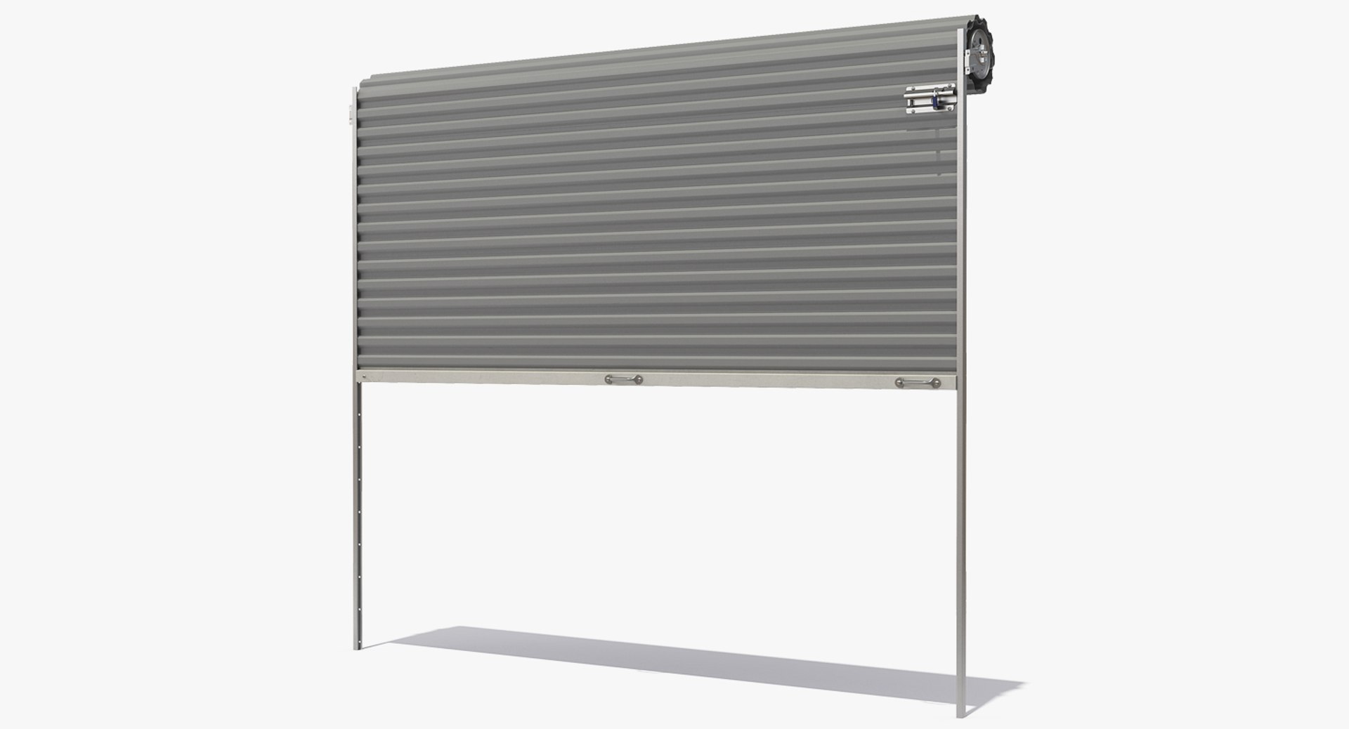 Commercial Rollup Gate Rigged 3D Model 3D model preview
