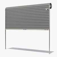 Commercial Rollup Gate Rigged 3D Model