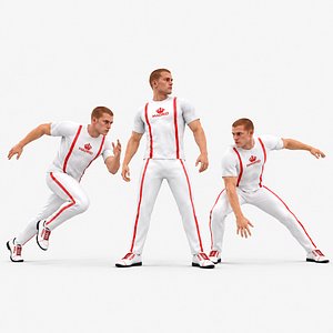 Royal Sport Person Game Ready Rigged 3D Character low-poly 3d model