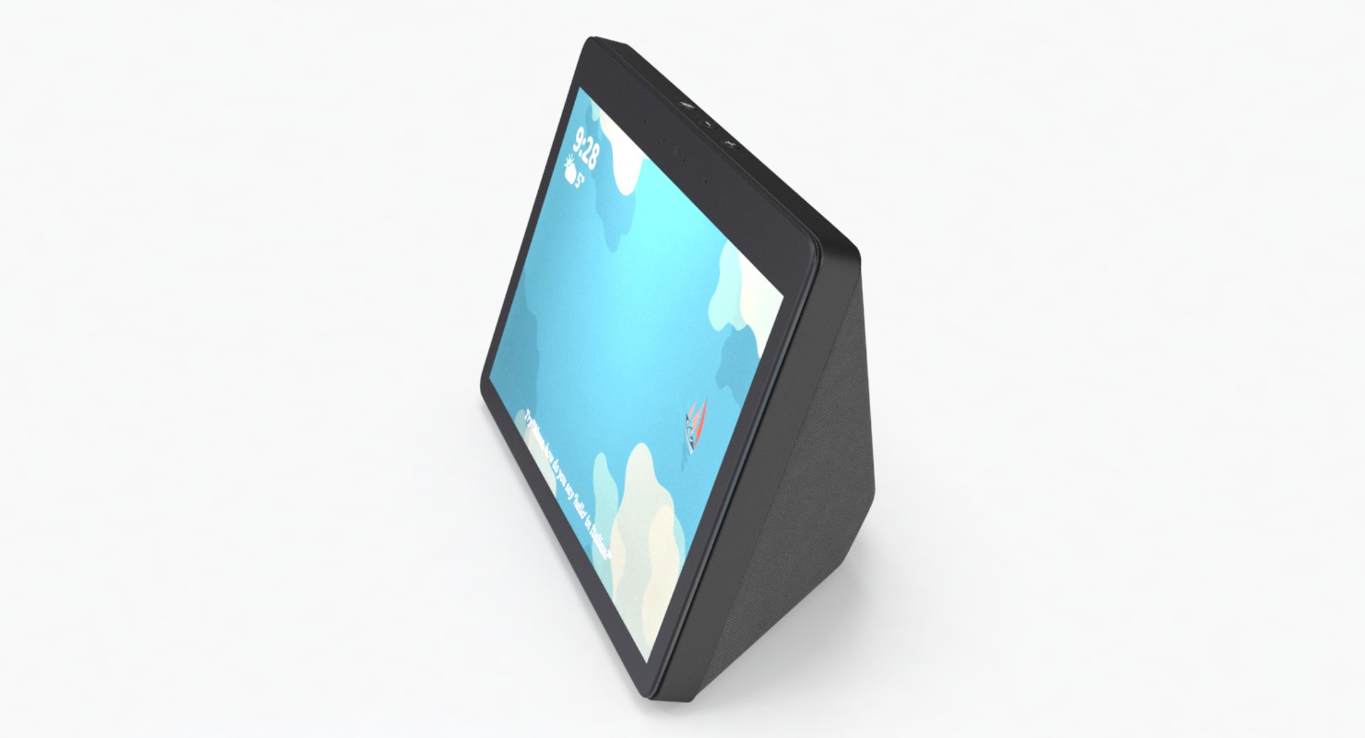 amazon echo 2rd version 3D model https://p.turbosquid.com/ts-thumb/9P/9K5QLZ/bnX99JAE/amazon_echo_show_2rd_charcoal_06/png/1556009153/1920x1080/fit_q87/f36206998a546f123fd61830139f0dc725697cda/amazon_echo_show_2rd_charcoal_06.jpg