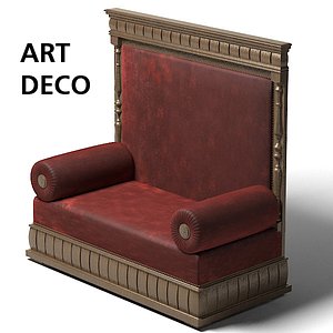 art deco backed 3d model